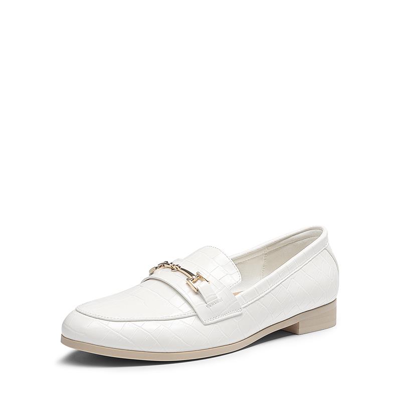 Chic Metallic Detail Loafers